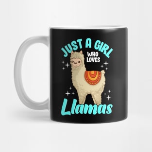 Funny Just A Girl Who Loves Llamas Cute Llama Mug